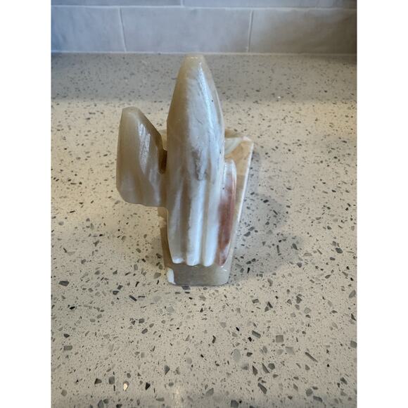 Pair Vintage Alabaster Stone Mexican Folk Art Figures Hats Incense Trinket Dish - Picture 4 of 16